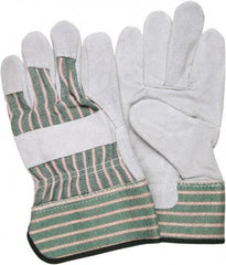 MCR Safety - Size L General Protection Work Gloves - For Work & Driver, Uncoated, Safety Cuff, Green/Pink, Paired - All Tool & Supply