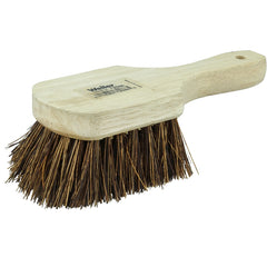 8″ Utility Scrub Brush, Palmyra Fill, Short Handle, Wood Block - All Tool & Supply