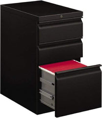 Hon - 15" Wide x 28" High x 22-7/8" Deep, 3 Drawer Pedestal - Steel, Black - All Tool & Supply