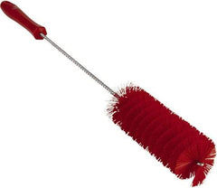 Vikan - 2" Diam Polyester Valve Brush - 19-5/8" OAL, 5-15/16" Head Length, Polypropylene & Stainless Steel Handle - All Tool & Supply