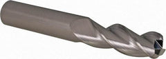 SGS - 1/2", 3 Flute, Single End, Solid Carbide, 0.12" Corner Radius End Mill - 3-1/4" OAL, 38° Helix, Right Hand Flute, 1-1/4" LOC, Right Hand Cut - All Tool & Supply