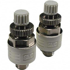 SMC PNEUMATICS - Speed & Flow Control Valves Valve Type: Metering Valve with Silencer Male Thread Size: 10-32 UNF - All Tool & Supply