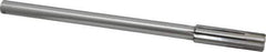 Made in USA - 9/16" Carbide-Tipped 6 Flute Chucking Reamer - Straight Flute, 7/16" Straight Shank, 2" Flute Length, 8" OAL - All Tool & Supply