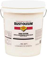 Rust-Oleum - 5 Gal Can Satin Clear Floor Coating - 150 to 300 Sq Ft/Gal Coverage, 37 g/L VOC Content - All Tool & Supply