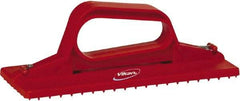 Vikan - 9" Long x 3-3/4" Wide Scouring Pad Holder - Red - All Tool & Supply