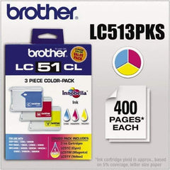 Brother - Cyan, Magenta & Yellow Ink Cartridge - Use with Brother DCP-130C, 330C, 350C, intelliFAX-1860C, 1960C, 2480C, 2580C, MFC-230C, 240C, 440CN, 465CN, 665CW, 685CW, 845CW, 885CW, 3360C - All Tool & Supply