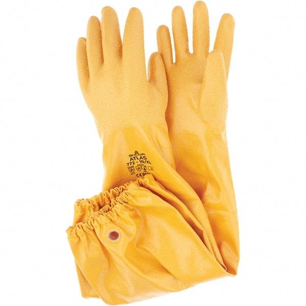 SHOWA - 12 mil Thick, Chemical Resistant Gloves - 26" GOLD XL 1/PR CHEM RESISTANT NITRL GLV - All Tool & Supply