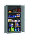 36"W x 24"D x 72"H Storage Cabinet Welded Set Up w/Raised Bottom, 4 Adj Shelves, and built in Shelf Tabs - All Tool & Supply