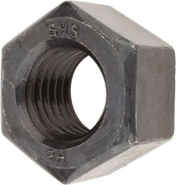 Value Collection - 3/4-10 UNC Steel Right Hand Heavy Hex Nut - 1-1/4" Across Flats, 47/64" High, Uncoated, 2B Class of Fit - All Tool & Supply