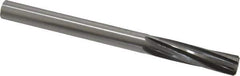 Made in USA - 15/32" High Speed Steel 6 Flute Chucking Reamer - Spiral Flute, 15/32" Straight Shank, 1-3/4" Flute Length, 5-3/4" OAL - All Tool & Supply