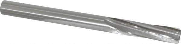 Made in USA - 1/2" High Speed Steel 6 Flute Chucking Reamer - Spiral Flute, 1/2" Straight Shank, 2" Flute Length, 6" OAL - All Tool & Supply