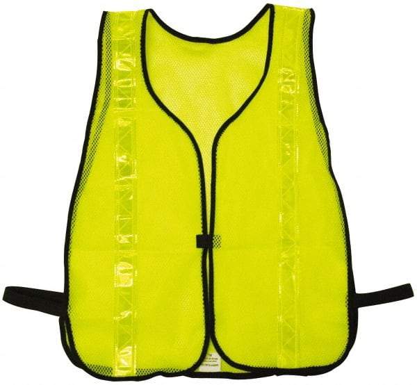 NMC - One Size Fits Most High Visibility Lime Mesh/Solid General Purpose Vest - Hook & Loop Closure, Polyester - All Tool & Supply