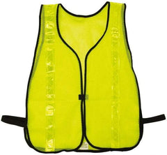 NMC - One Size Fits Most High Visibility Lime Mesh/Solid General Purpose Vest - Hook & Loop Closure, Polyester - All Tool & Supply