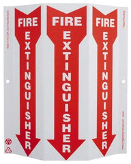 NMC - Fire Extinguisher, Rigid Plastic Fire Sign - 9" Wide x 12" High - All Tool & Supply