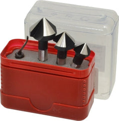 Vargus - 4 Piece, 1/2 to 13/16" Head Diam, Single End Countersink Set - All Tool & Supply