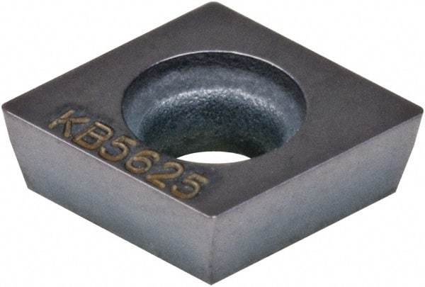 Kennametal - CPGW21.51 C Grade KB5630 PCBN Turning Insert - Uncoated, 80° Diamond, 1/4" Inscr Circle, 3/32" Thick, 1/64" Corner Radius - All Tool & Supply