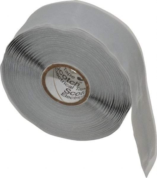 3M - 1" x 30', Gray Silicone Electrical Tape - Series 70HDT, 20 mil Thick, 600 V/mil Dielectric Strength - All Tool & Supply