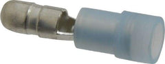 3M - 16 to 14 AWG Crimp Bullet Connector - 0.18" Bullet Diam, Blue Nylon Insulation - All Tool & Supply