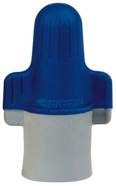 3M - 4, 14 to 2, 6 AWG, 600 Volt, Flame Retardant, Wing Twist on Wire Connector - Blue & Gray, 221°F - All Tool & Supply