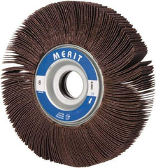 Merit Abrasives - 6" Diam, 80 Grit Aluminum Oxide Unmounted Flap Wheel - 1" Hole, 1" Wide, Coated, Medium Grade, 6,000 Max RPM , Cloth Backing - All Tool & Supply