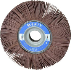 Merit Abrasives - 6" Diam, 240 Grit Aluminum Oxide Unmounted Flap Wheel - 1" Hole, 1" Wide, Coated, Very Fine Grade, 6,000 Max RPM , Cloth Backing - All Tool & Supply