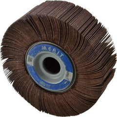 Merit Abrasives - 6" Diam, 120 Grit Aluminum Oxide Unmounted Flap Wheel - 1" Hole, 2" Wide, Coated, Fine Grade, 6,000 Max RPM , Cloth Backing - All Tool & Supply