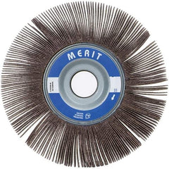 Merit Abrasives - 5" Diam, 40 Grit Ceramic Unmounted Flap Wheel - 5/8" Hole, 1-1/2" Wide, Coated, Coarse Grade, 12,000 Max RPM , Cloth Backing - All Tool & Supply