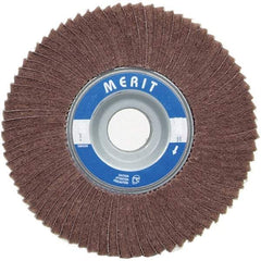 Merit Abrasives - 6" Diam, 240 Grit Ceramic Unmounted Flap Wheel - 1" Hole, 3" Wide, Coated, Very Fine Grade, 6,000 Max RPM , Cloth Backing - All Tool & Supply