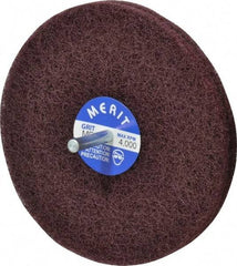 Merit Abrasives - 5" Diam, Medium Mounted Scrubber Buffing Wheel - 2 Ply, Medium Grade, 1/4" Shank Diam, 4,000 RPM - All Tool & Supply