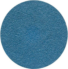 Merit Abrasives - 3" Disc Diam, 50 Grit, Zirconia Alumina Quick Change Disc - Type S Attaching System, Coated, Blue, Coarse Grade, 20,000 RPM - All Tool & Supply