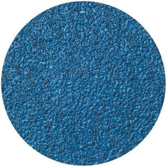 Merit Abrasives - 3" Disc Diam, 36 Grit, Zirconia Alumina Quick Change Disc - Type R Attaching System, Coated, Blue, Very Coarse Grade, 20,000 RPM - All Tool & Supply