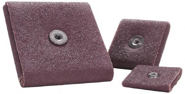 Merit Abrasives - 120 Grit, Fine Grade, Aluminum Oxide Square Pad - 3" Long x 3" Wide x 1/4" Thick, 12,000 Max RPM - All Tool & Supply