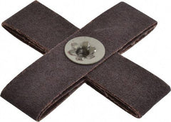 Merit Abrasives - 60 Grit, Medium Grade, Aluminum Oxide Cross Pad - 4" Long x 4" Wide x 1" Thick, 8 Ply, 12,000 Max RPM - All Tool & Supply