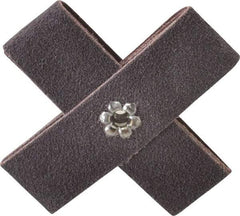 Merit Abrasives - 80 Grit, Medium Grade, Aluminum Oxide Cross Pad - 2-1/2" Long x 2-1/2" Wide x 3/4" Thick, 8 Ply, 18,000 Max RPM - All Tool & Supply