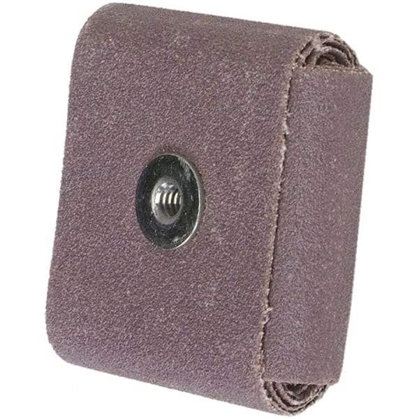 Merit Abrasives - 80 Grit, Medium Grade, Aluminum Oxide Square Pad - 2" Long x 2" Wide x 1/2" Thick - All Tool & Supply