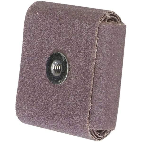 Merit Abrasives - 60 Grit, Medium Grade, Aluminum Oxide Square Pad - 1-1/2" Long x 1-1/2" Wide x 1/2" Thick - All Tool & Supply