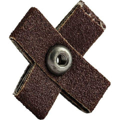 Merit Abrasives - 80 Grit, Medium Grade, Aluminum Oxide Cross Pad - 1-1/2" Long x 1-1/2" Wide x 1/2" Thick, 8 Ply - All Tool & Supply