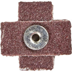 Merit Abrasives - 120 Grit, Fine Grade, Aluminum Oxide Cross Pad - 1" Long x 1" Wide x 3/8" Thick, 8 Ply - All Tool & Supply