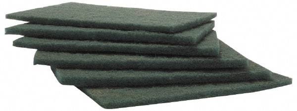 Norton - Very Fine Grade, Aluminum Oxide Hand Pad - Green, 6" Wide x 9" Long, Nonwoven - All Tool & Supply