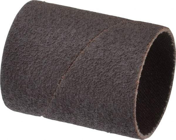 Merit Abrasives - 60 Grit Aluminum Oxide Coated Spiral Band - 1-1/2" Diam x 2" Wide, Medium Grade - All Tool & Supply