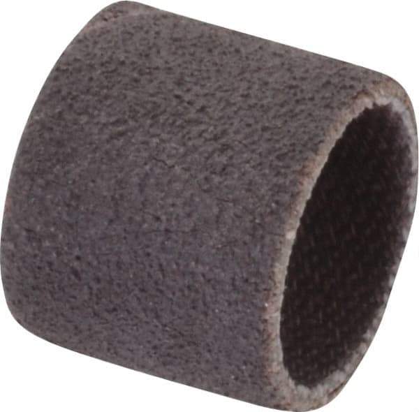 Merit Abrasives - 100 Grit Aluminum Oxide Coated Spiral Band - 1/2" Diam x 1/2" Wide, Fine Grade - All Tool & Supply