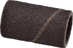 Merit Abrasives - 80 Grit Aluminum Oxide Coated Spiral Band - 1/2" Diam x 1" Wide, Medium Grade - All Tool & Supply