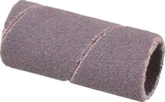 Merit Abrasives - 120 Grit Aluminum Oxide Coated Spiral Band - 3/8" Diam x 1" Wide, Fine Grade - All Tool & Supply