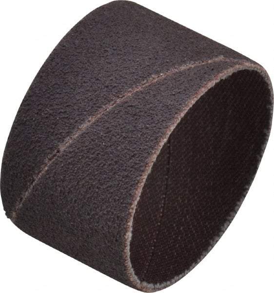 Merit Abrasives - 80 Grit Aluminum Oxide Coated Spiral Band - 1-1/2" Diam x 1" Wide, Medium Grade - All Tool & Supply