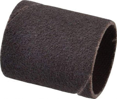 Merit Abrasives - 100 Grit Aluminum Oxide Coated Spiral Band - 3/4" Diam x 1" Wide, Fine Grade - All Tool & Supply