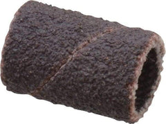 Merit Abrasives - 100 Grit Aluminum Oxide Coated Spiral Band - 1/4" Diam x 1/2" Wide, Fine Grade - All Tool & Supply