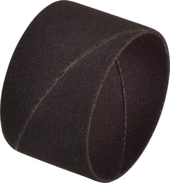 Merit Abrasives - 120 Grit Aluminum Oxide Coated Spiral Band - 1-1/2" Diam x 1" Wide, Fine Grade - All Tool & Supply