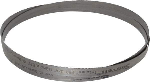 Starrett - 10 to 14 TPI, 10' Long x 3/4" Wide x 0.035" Thick, Welded Band Saw Blade - Bi-Metal, Toothed Edge, Raker Tooth Set, Contour Cutting - All Tool & Supply