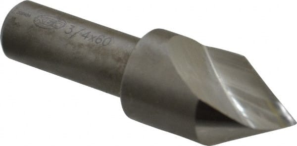 Keo - 3/4" Head Diam, 1/2" Shank Diam, 1 Flute 60° High Speed Steel Countersink - All Tool & Supply