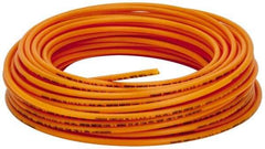 Parker - 11/64" ID x 1/4" OD, 0.04" Wall Thickness, 100' Long, Polyethylene Tube - Orange, 120 Max psi, -80 to 150°F - All Tool & Supply